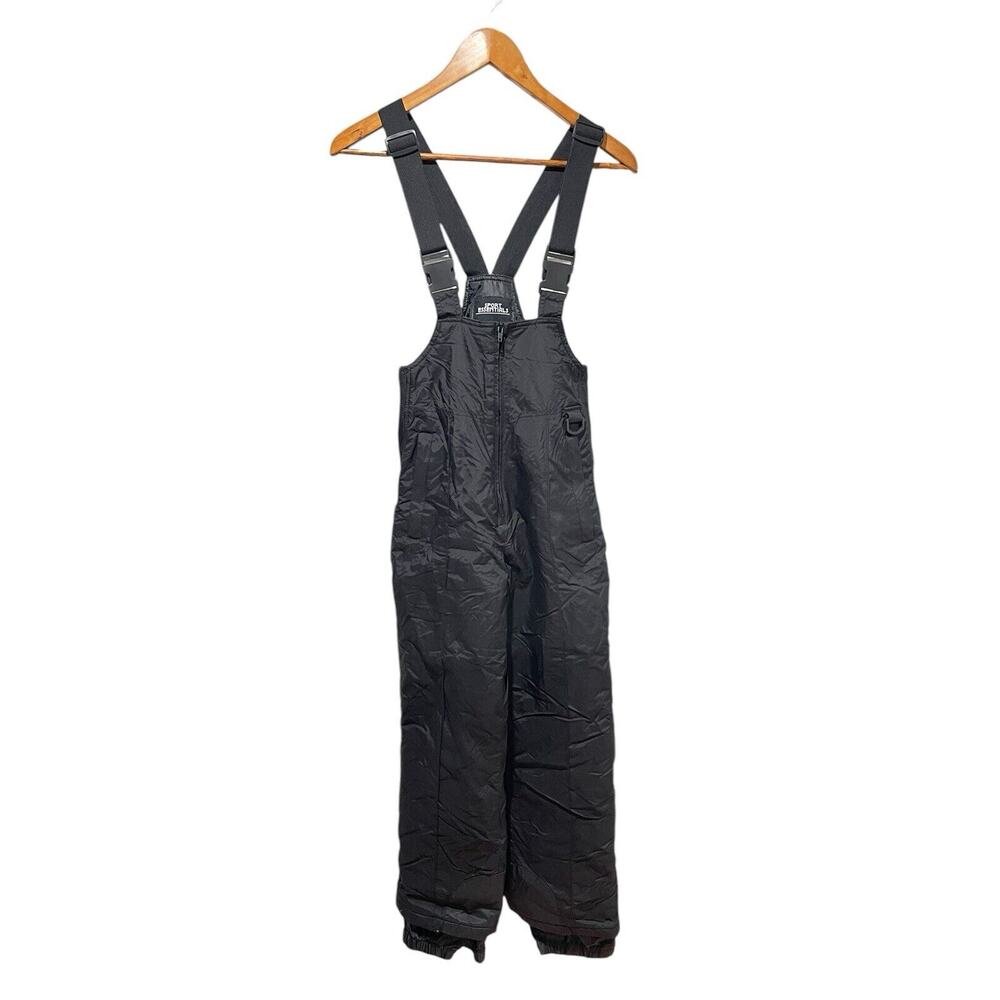 Unisex Sport Essentials Snow Pants Sz‎ 14 Black Zip Up Buckle Straps